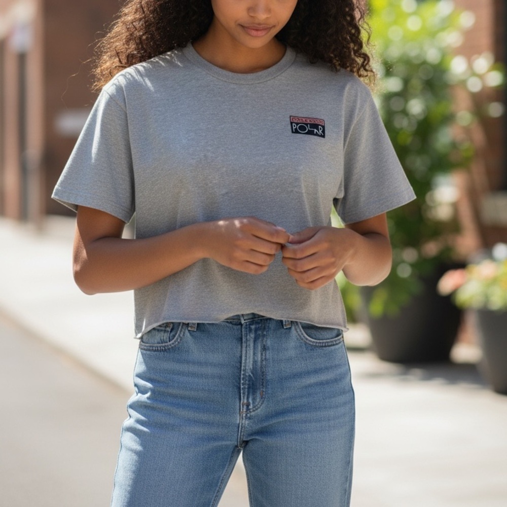 Converse CONS Cropped Graphic T-Shirt Skateboard Print Size